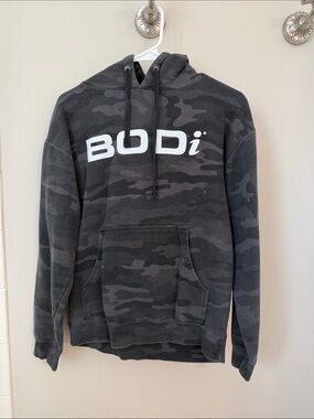 BODi Women's Black Camo Pullover Hoodie